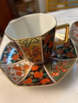 Amazon.co.jp: 有田焼 古伊万里 金彩八角 コーヒーカップ